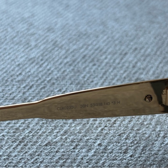 Celine Triomphe Oval-frame metal Sunglasses - Picture 3 of 6